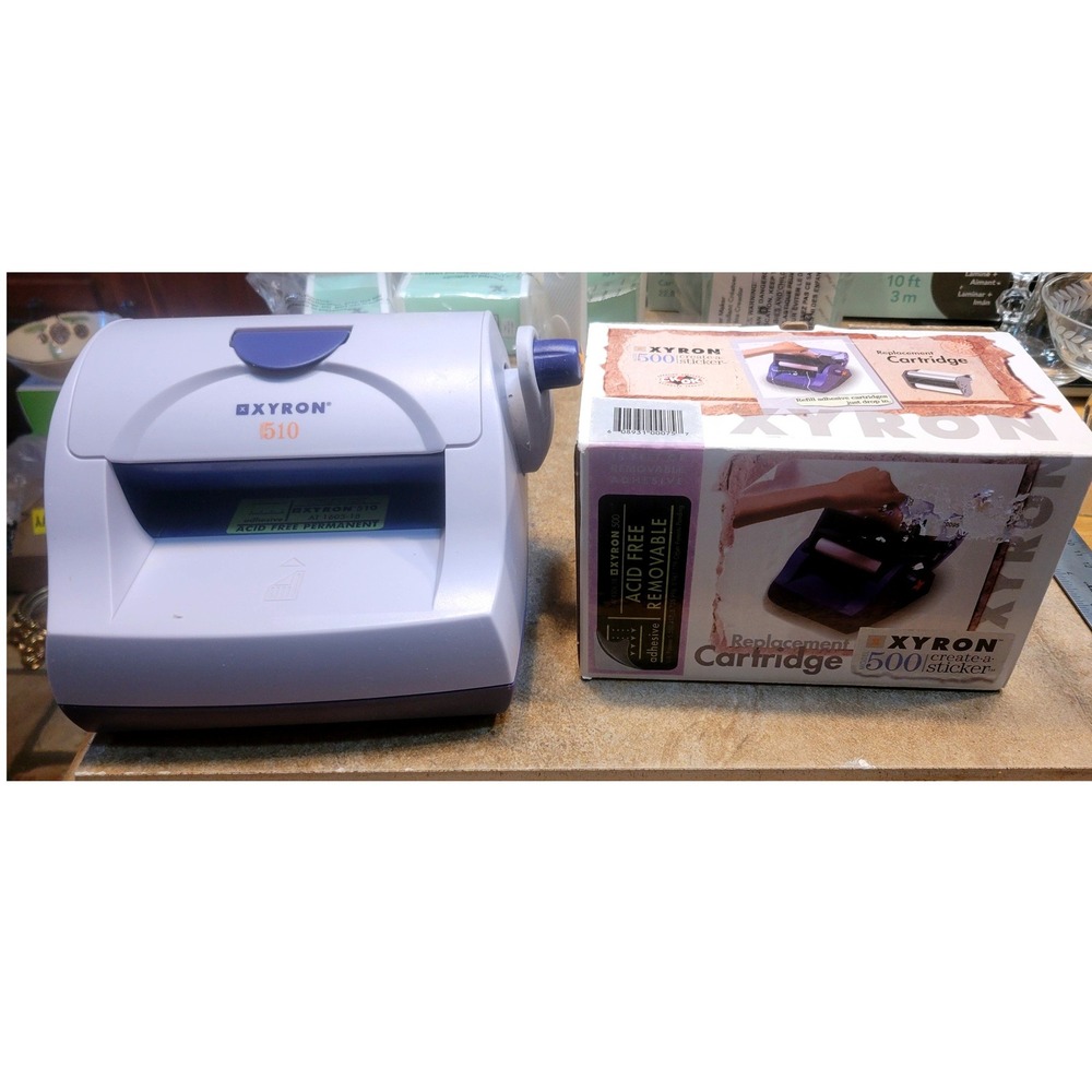 Xyron 510 Creative Station 5 Inch Manual Sticker Maker Laminator Machine Grey